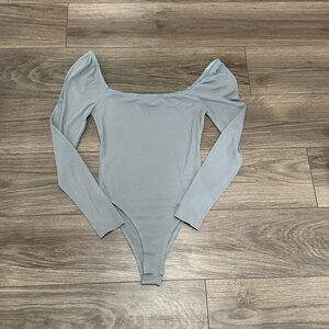 Princess Polly Ribbed Knit Top in Gray